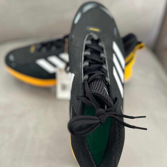 Adidas Icon 7 Bounce Mens Black Yellow Baseball Cleats Size 14 NEW - Picture 5 of 9